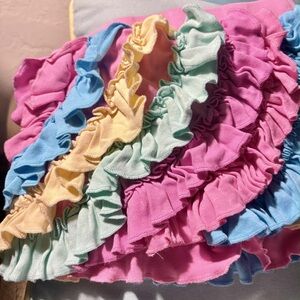 Lemon Loves Lime Lavender, yellow, mint green and Blue Ruffled Skort size 10